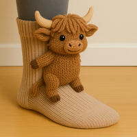 Meias com Padrão de Vaca